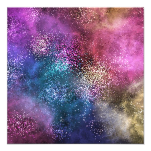 Impression Photo Motif de galaxie coloré (Devant)