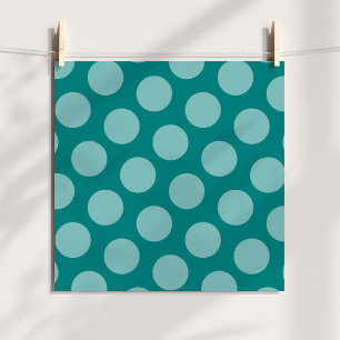 Impression Photo Motif de points Polka turquoise