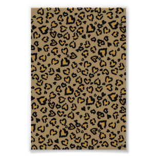 Impression Photo Motif léopard de coeur en couleurs naturelles