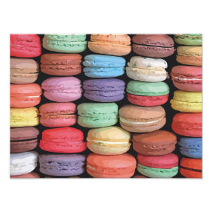 Impression Photo Motif Macaron français coloré