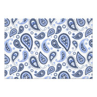 Motif Paisley Bleu
