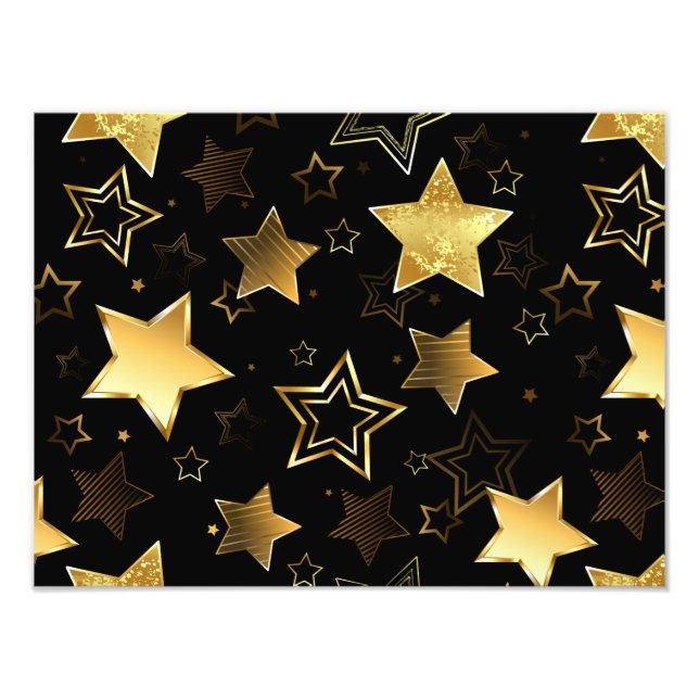 Impression Photo Motif sans couture avec étoiles d'or (Devant)