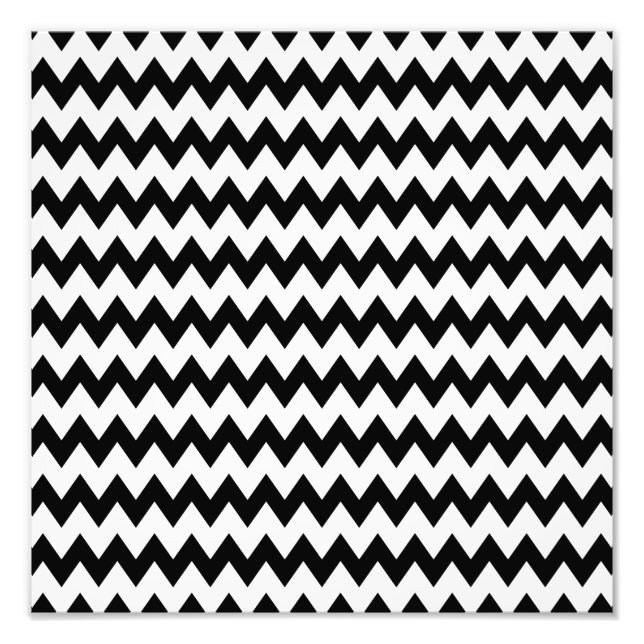 Impression Photo Motif Zigzag noir et blanc (Devant)
