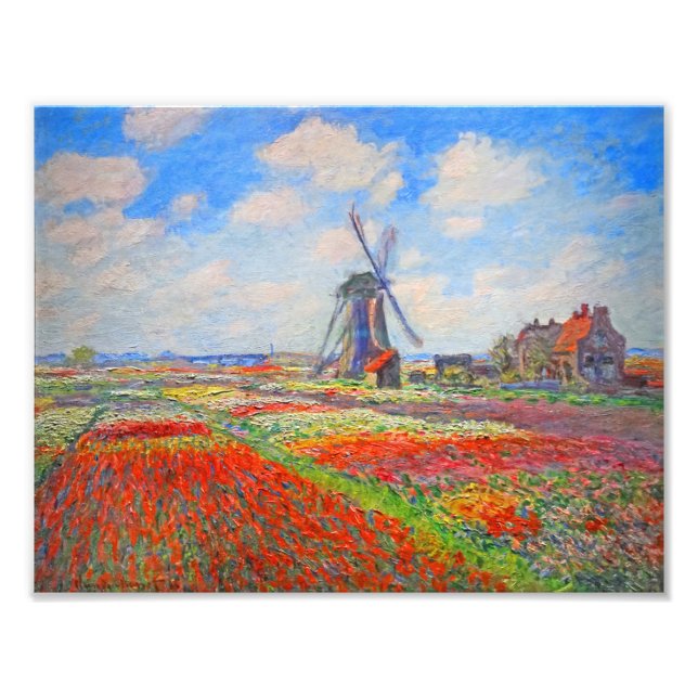 Impression Photo Moulin à vin Monet Tulips (Devant)