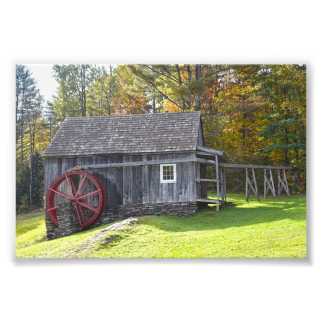 Impression Photo Moulin Vintage Vermont (Devant)
