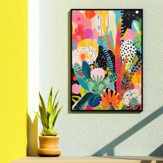 Impression Photo Mur tendance Art Abstrait Imprimer Décor Dopamine