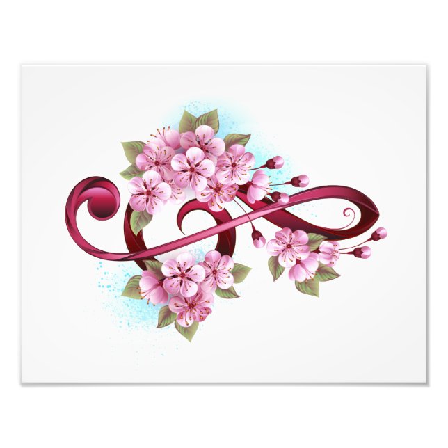 Impression Photo Musical treble clef notes with sakura flowers (Devant)