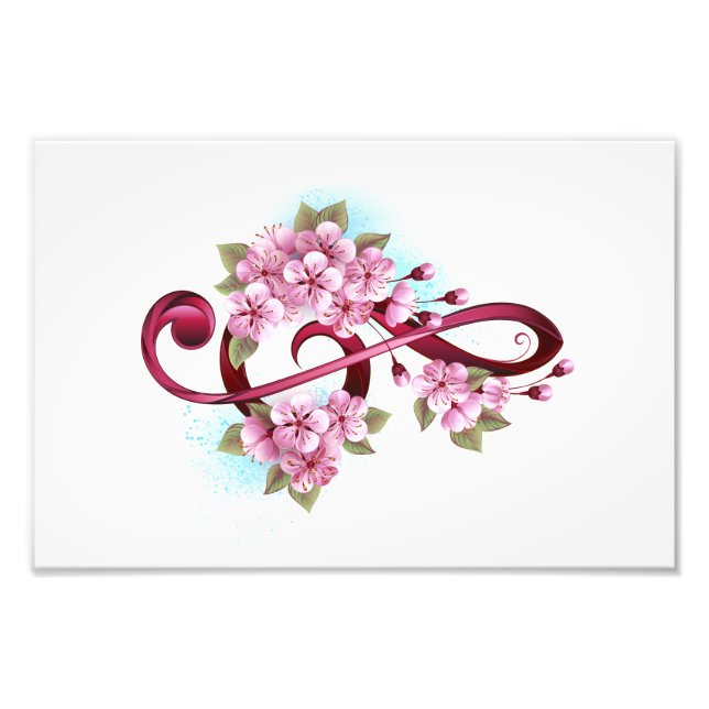 Impression Photo Musical treble clef notes with sakura flowers (Devant)