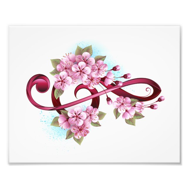 Impression Photo Musical treble clef notes with Sakura flowers (Devant)