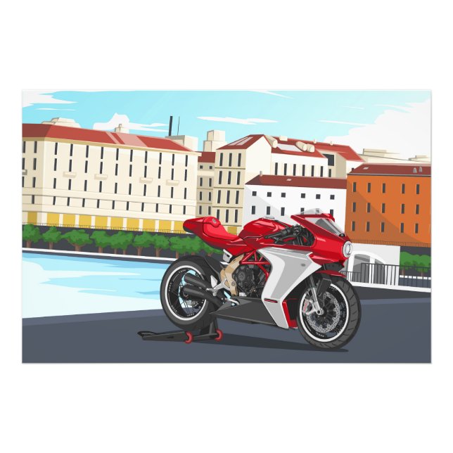 Impression Photo MV Agusta Superveloce à Venise (Devant)