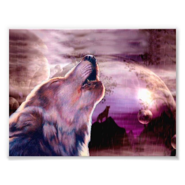 Impression Photo Mystic Wolf Howling (Devant)