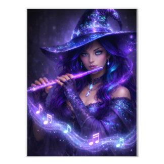 Impression Photo Mystische Flötenspielerin – Magische Melodie Poste