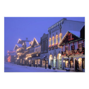 Impression Photo Na, Etats-Unis, Washington, Leavenworth. Rue
