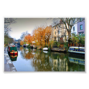 Impression Photo Narrow Boats Regent's Canal Camden Londres UK