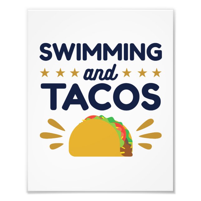 Impression Photo Natation Tacos Swimmer Taco Lover (Devant)