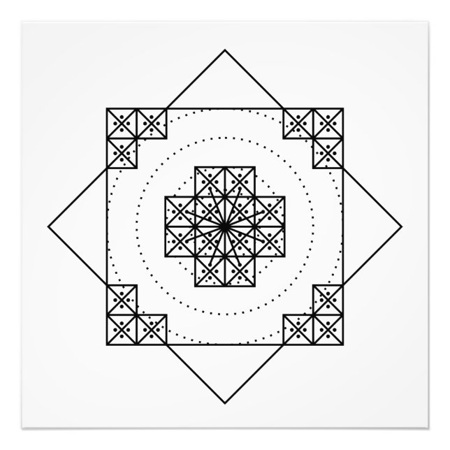 Impression Photo Nazca mandala peru geogliph symbole géométrie sacr (Devant)