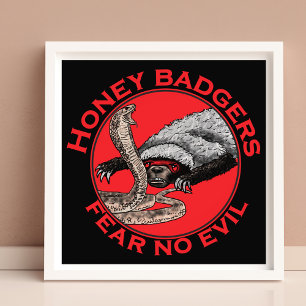 Impression Photo Ne craignez aucun mal Badass Honey Badger Red Anim