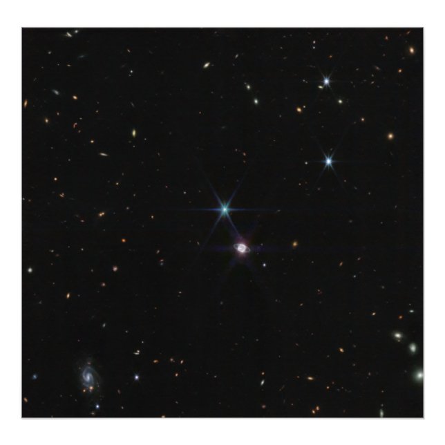 Impression Photo Neptune système de anneau centaines de galaxies We (Devant)