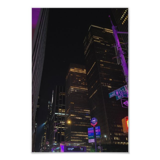 Impression Photo New York Nights – Illuminated Skyline Photography  (Devant)
