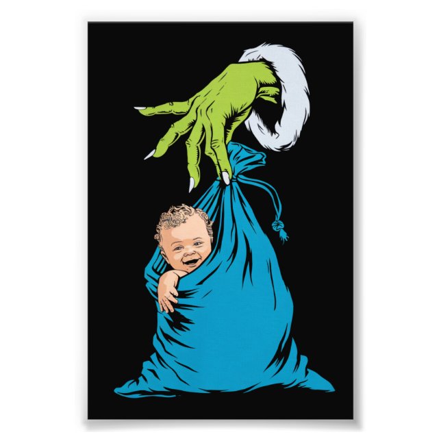 Impression Photo NICU Infirmière de la main-d'oeuvre Père Noël Noël (Devant)