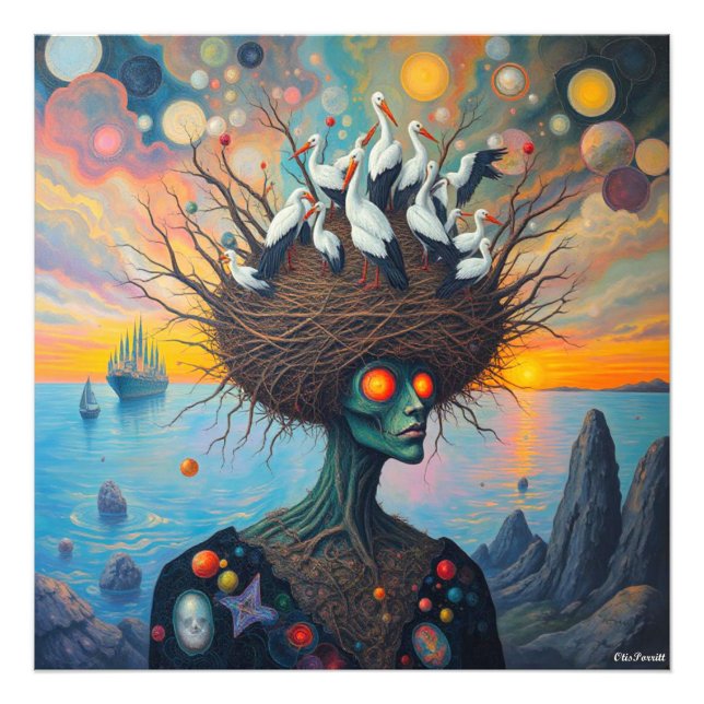 IMPRESSION PHOTO NIGHT OF THE STORKS (Devant)