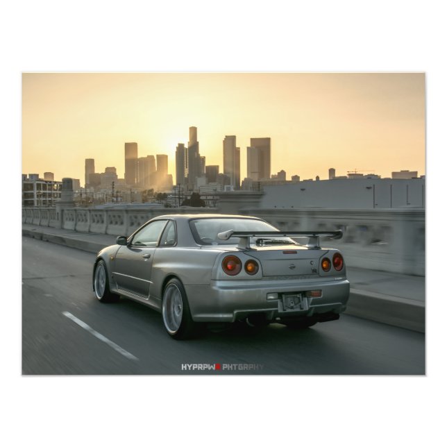 IMPRESSION PHOTO NISSAN GT-R R34 SKYLINE À LOS ANGELES (Devant)