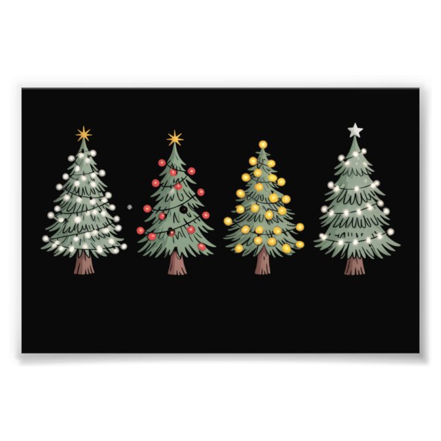 Impression Photo Noël Arbre cadeau de vacances hiver (Devant)