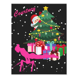 Impression Photo Noël de gymnaste : Père Noël Me Apportez Gymnastiq
