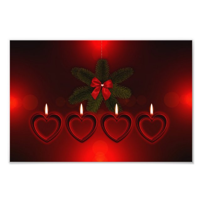 Impression Photo Noël Red Wreath (Devant)