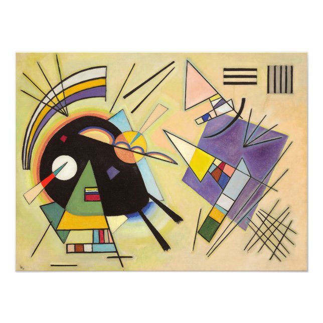 Impression Photo Noir et violet par Wassily Kandinsky (Devant)