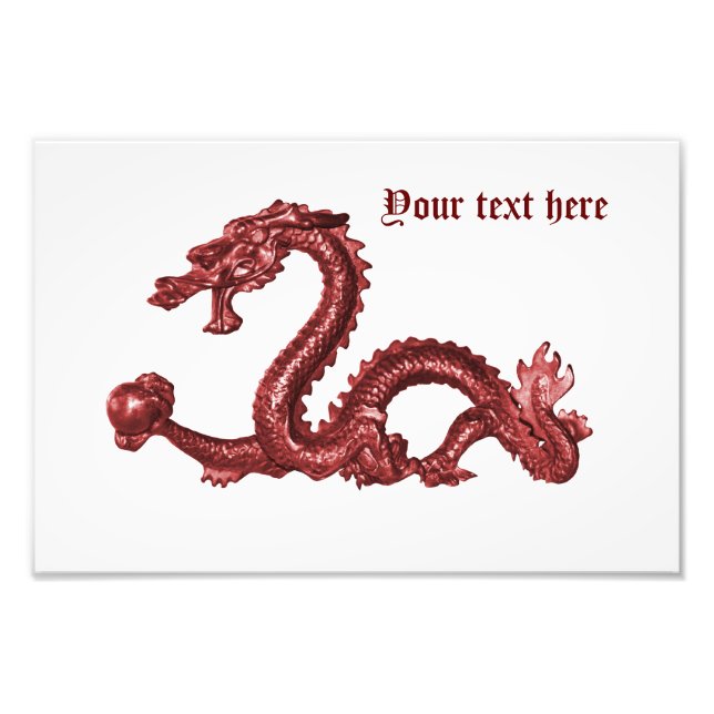 Impression Photo Nom de dragon chinois personnalisé Design Fantasti (Devant)