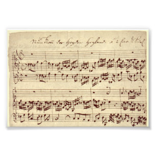 Impression Photo Notes de musique ancienne - Feuille de musique Bac