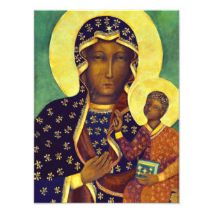 Impression Photo Notre dame de Czestochowa Black Madonna Pologne Ic