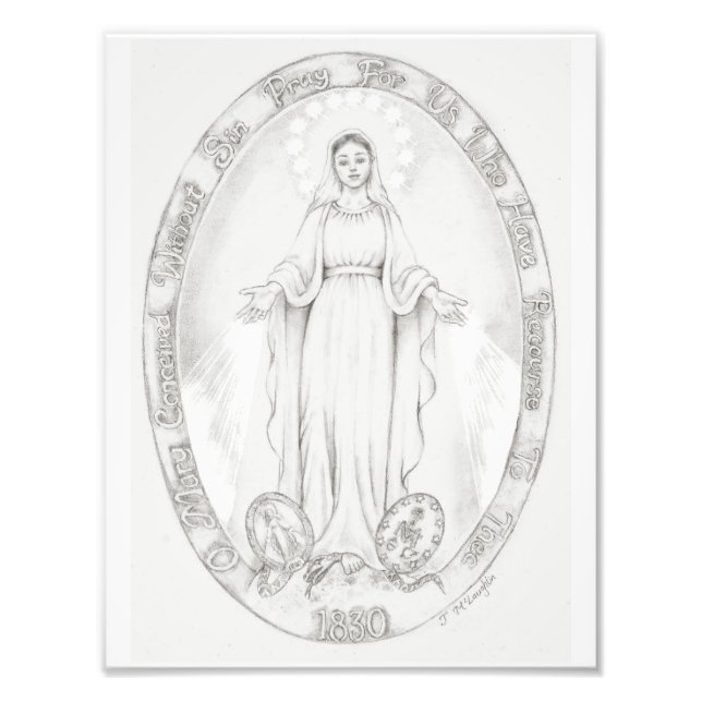 Impression Photo "Notre-Dame de la Médaille Miraculeuse" Art Dévoti (Devant)