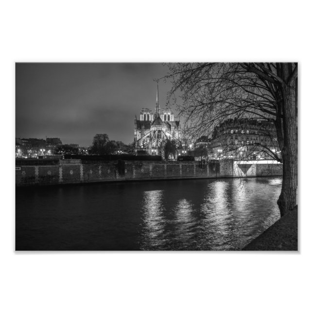 Impression Photo Notre Dame Paris sur la Seine - (Devant)