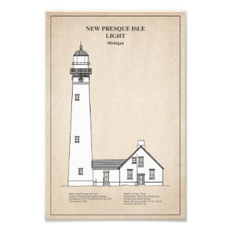 Impression Photo Nouveau phare de Presque Isle - Michigan - SBD