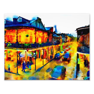 Impression Photo Nouvelle-Orléans, Quartier français, Aquarelle