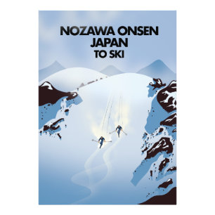 Impression Photo Nozawa Onsen Japon imprimé ski.