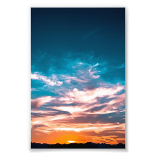 Impression Photo Nuages de coucher de soleil
