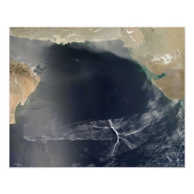 Impression Photo Nuages ondulés au-dessus de la mer d'Oman (Devant)