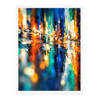 Impression Photo Nuit de ville abstraite
