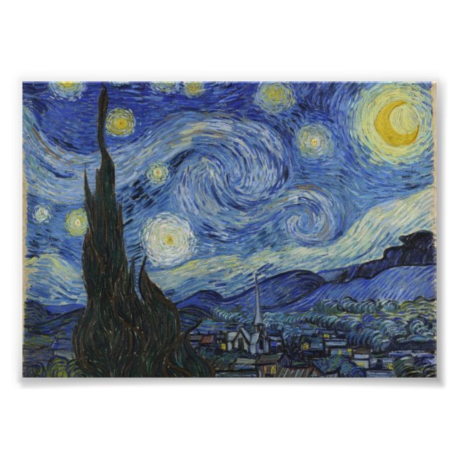 Impression Photo Nuit étoilée par Vincent van Gogh (Devant)