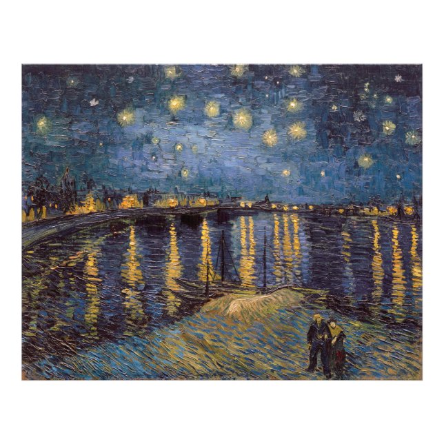 Impression Photo Nuit étoilée sur le Rhône par Vincent Van Gogh (Devant)