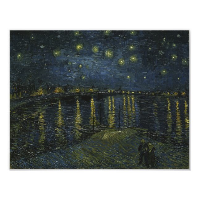 Impression Photo Nuit étoilée sur le Rhône - Van Gogh (Devant)