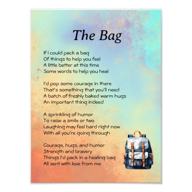 Impression Photo Obtenez bien Poem (Devant)