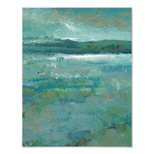 Impression Photo Ocean Beach Plage Abstrait peinture (Devant)
