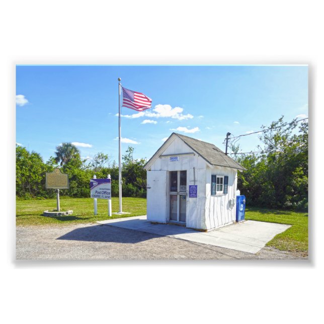 Impression Photo Ochopee, Floride, Poste, Plus petit aux États-Unis (Devant)