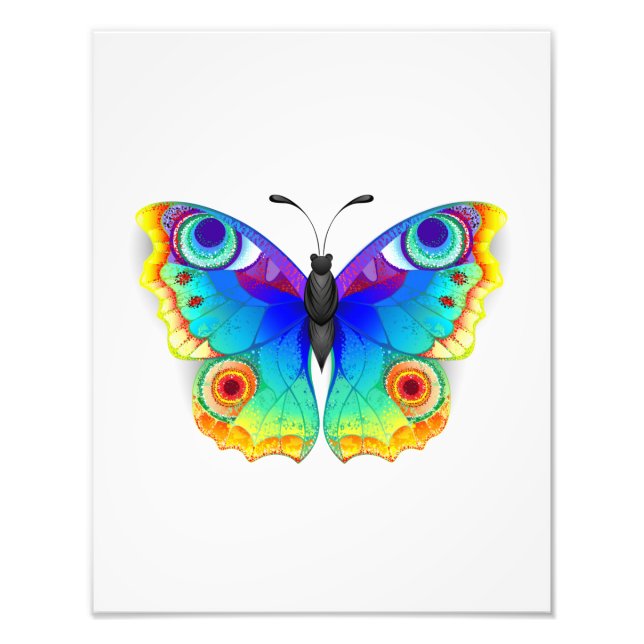 Impression Photo Oeil de paon arc-en-ciel (Devant)