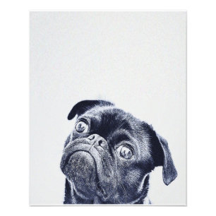 Impression Photo Oeuvre artisanale de mignon Bulldog   Cadeau de Bu