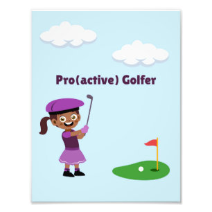 Impression Photo Œuvre d'art de golfeur pro(actif) pour fillettes